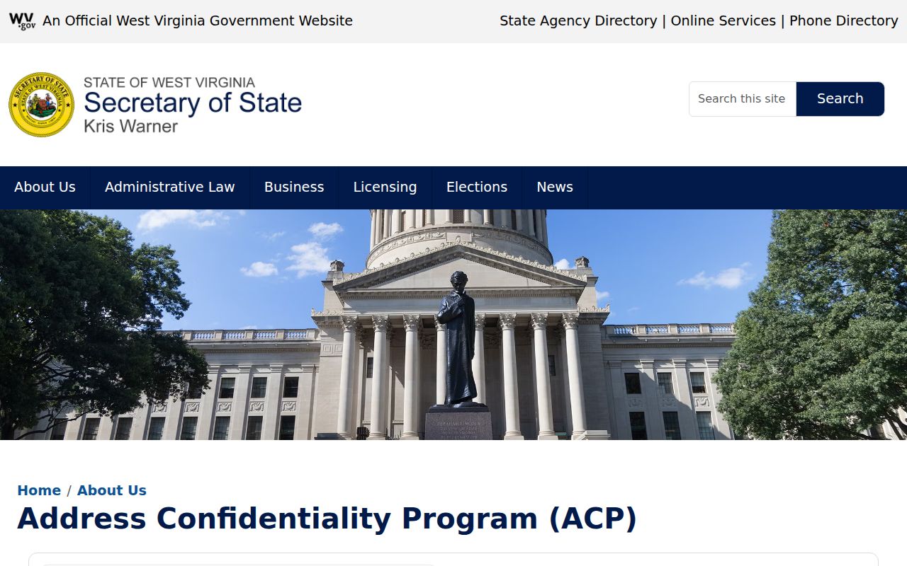 Raleigh County property owner address privacy information from West Virginia's ACP program